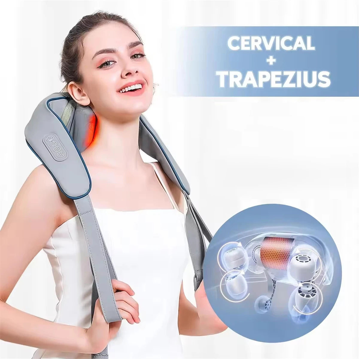 5D Wireless Shiatsu Massager with Heat