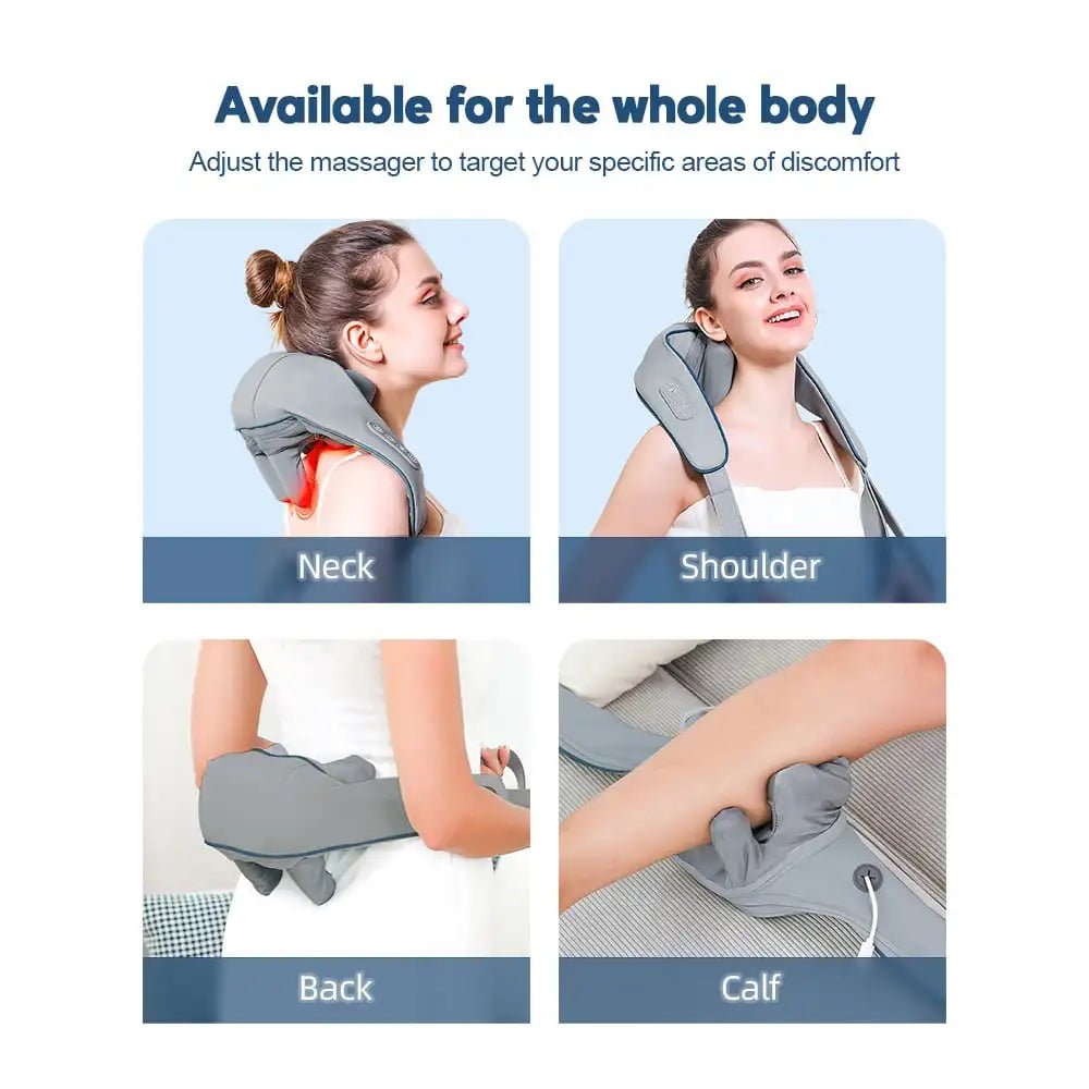 5D Wireless Shiatsu Massager with Heat