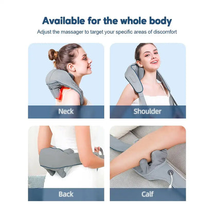 5D Wireless Shiatsu Massager with Heat
