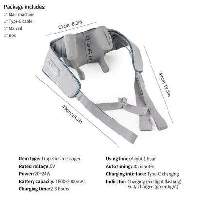 5D Wireless Shiatsu Massager with Heat